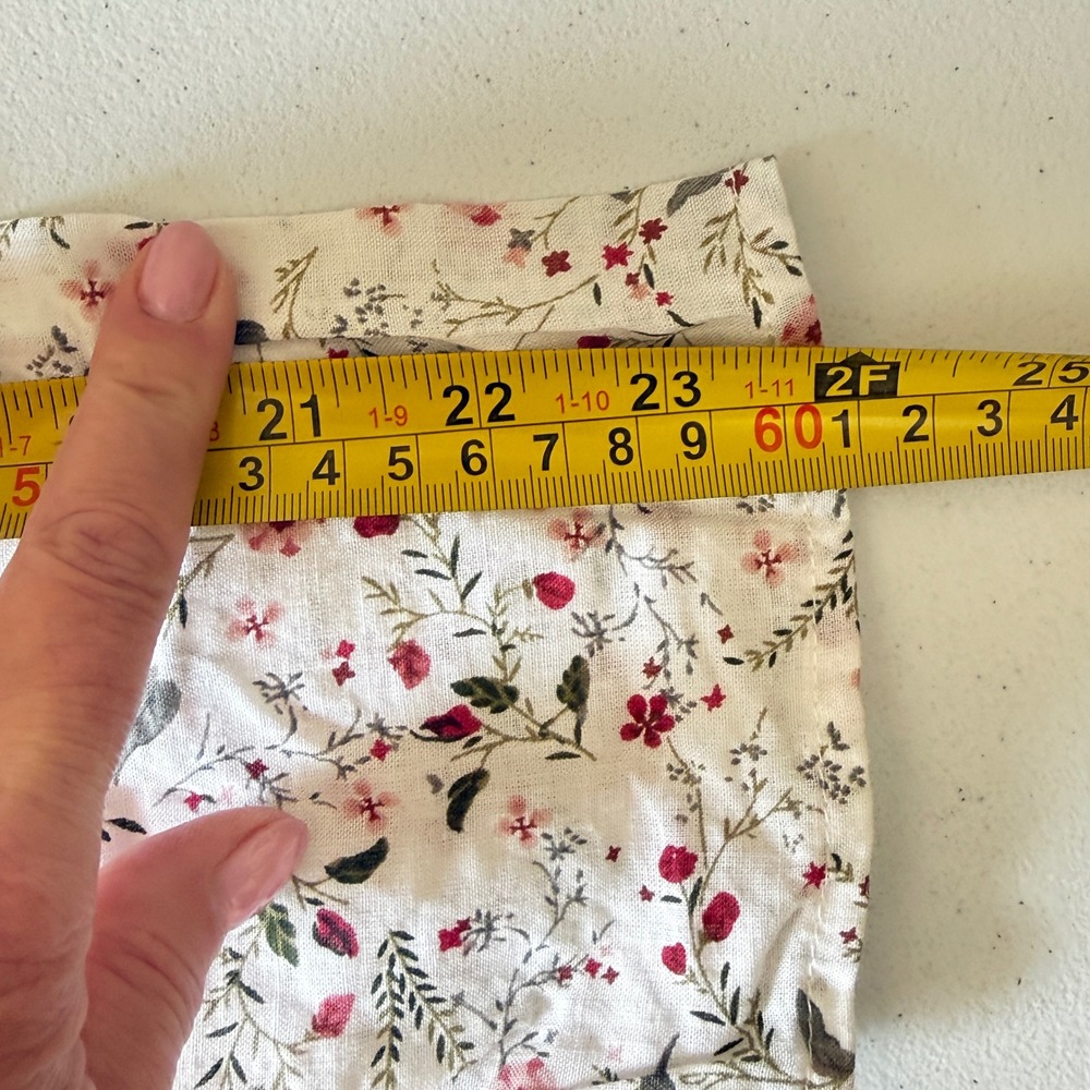 April Cornell Style Cottagecore Floral Tunic White 100% Cotton Plum Lining Med. - Picture 16 of 16